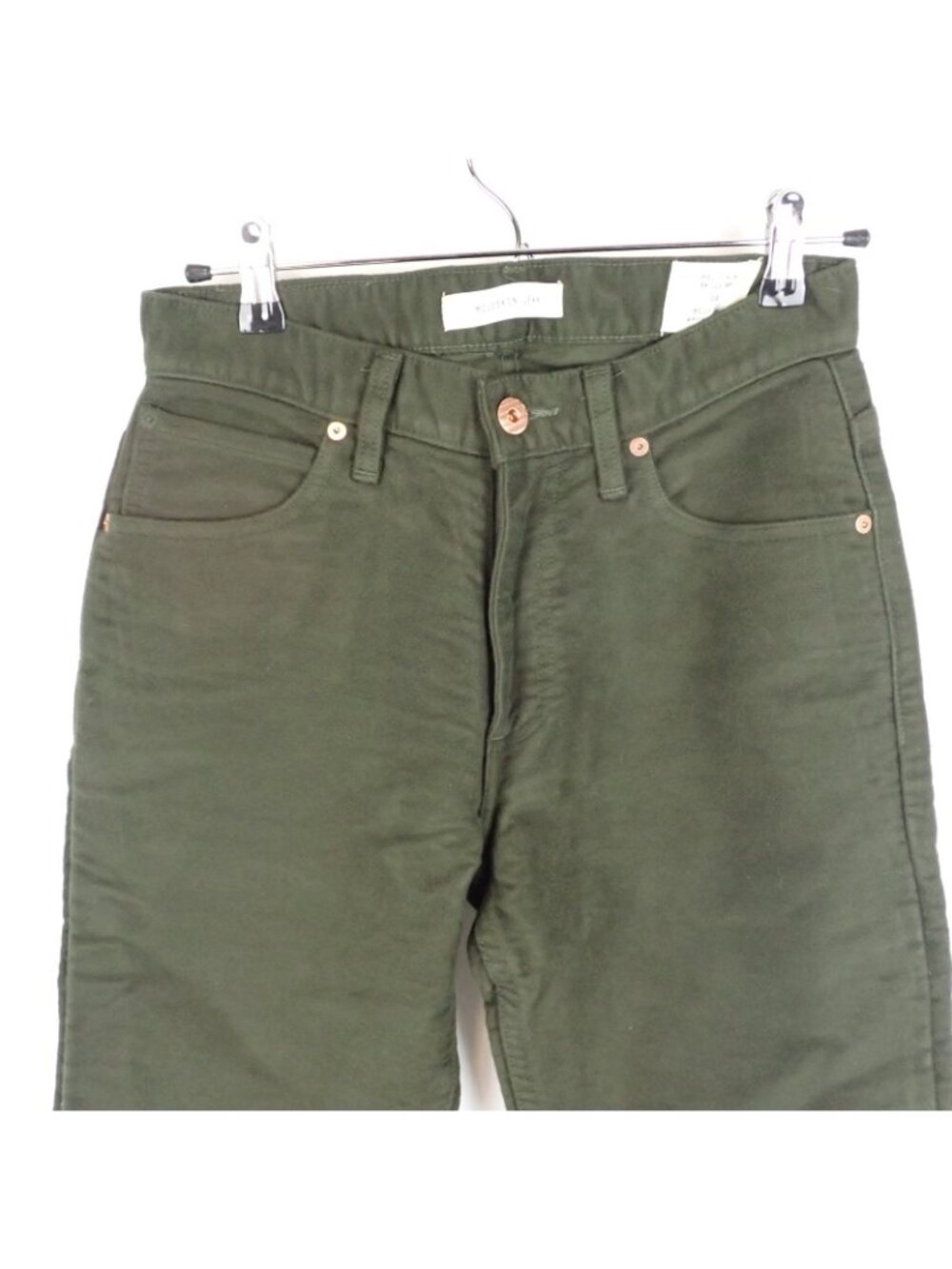 Billy Reid Moleskin Jean Army Green Size 28 NWT - Picture 2 of 5